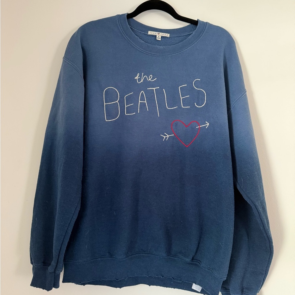 The Beatles JUNK FOOD Blue embroidered sweatshirt